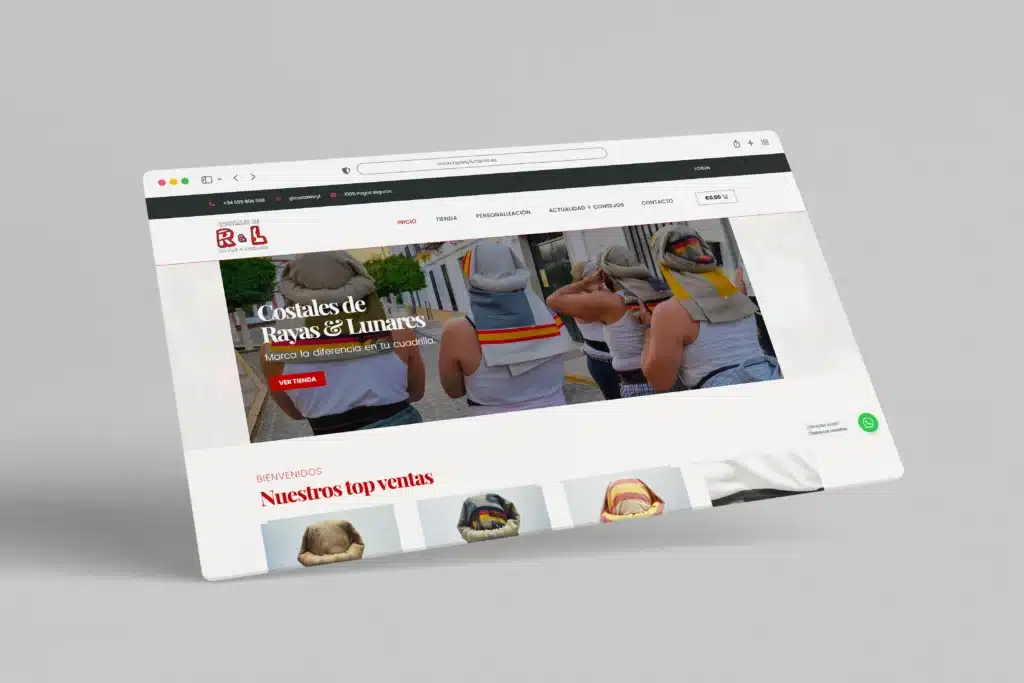 Web nueva de Rayas y Lunares, diseño web Sevilla