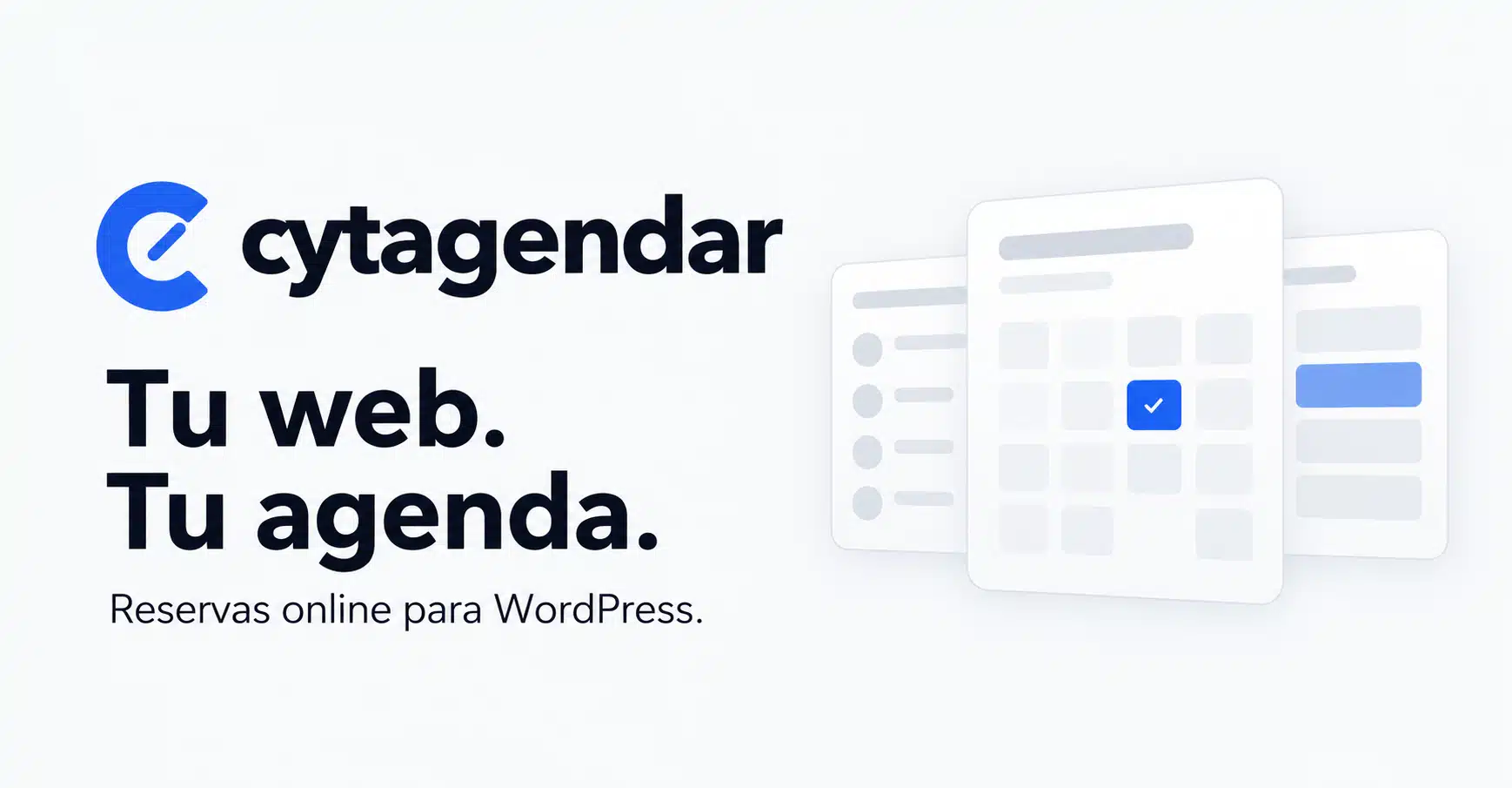 Cytagendar, reservas online para WordPress: calendario con un hueco reservado