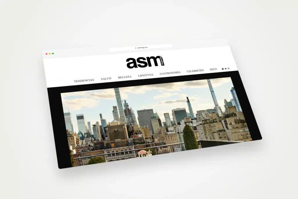 Web nueva de ASM Magazine, diseño web Sevilla