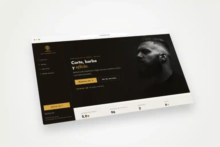 TBC · The Barber Club - diseño web Sevilla